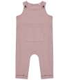 LW651 Larkwood Baby/Toddler Organic Cotton Dungarees Soft Pink colour image